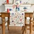 thumbnail image 2 of Patriotic Freedom Stars Table Runner, Veterans Day Memorial Day Holiday Kitchen Dining Table Decor for Indoor Outdoor Home Party Decoration 13 x 90 Inch, 2 of 6