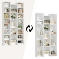 Homfa Tall Cubby Shelf Organizer, 21Cube Wooden Bookcase with