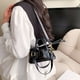 thumbnail image 3 of Mini bolso de estilo coreano de piel de charol con cara brillante, pequeño bolso cuadrado, bolso cruzado tipo concha para mujer, 3 of 6