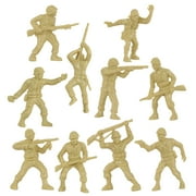 BMC Classic Tan Plastic Army Men - 40pc WW2 Soldier Figures - Made in USA