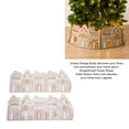 thumbnail image 3 of Xmas Tree Collar, PVC Reusable Gingerbread House Design with LED Lights for Christmas Holiday Home Decor, 3 of 7