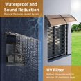 thumbnail image 6 of 79"x38" Window Awning Canopy, Polycarbonate Front Door Patio Cover for UV, Rain, Snow & Sunlight Protection, Stylish Brown Panel with Black Bracket, 6 of 9