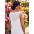 thumbnail image 2 of Jessica London Women's Plus Size Petite Stretch Cotton Crochet-Back Maxi Dress, 2 of 4