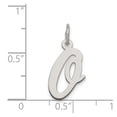 thumbnail image 2 of Auriga Fine Jewelry 925 Sterling Silver Script Letter O Initial Charm Pendant for Women (L - 18mm, W - 8 to 12mm), 2 of 6