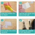 thumbnail image 4 of Plant Climbing Wall Fixture Clips 50Pcs Invisible Wall Vines Fixing Clips Wall Sticky Hook , Plant Climbing Wall Fixer with Self-Adhesive Hook ,Plant Clip Vines Holder for Home Decoration, 4 of 7
