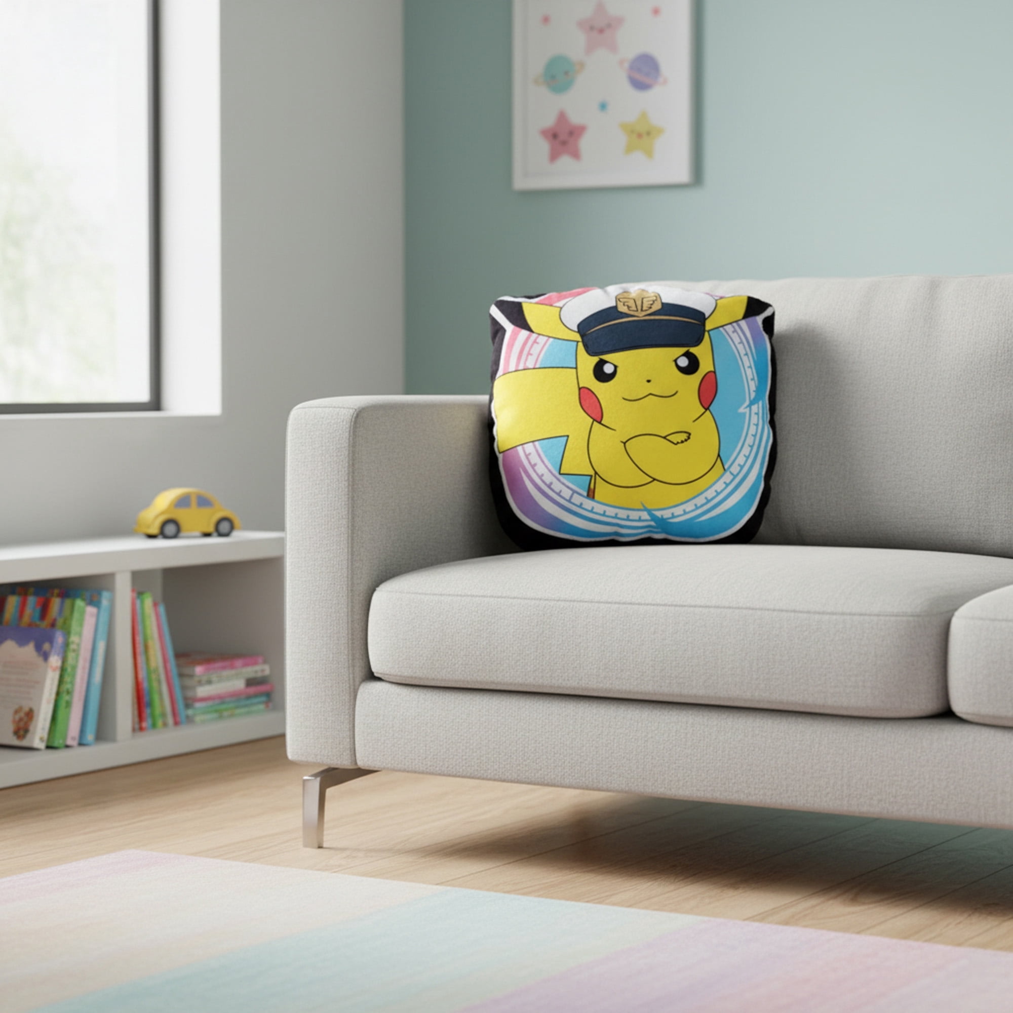 ( 2 Pack ) Pokemon Oh Captain My Captain 15" Cloud Pillow for Kids