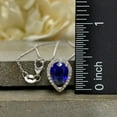 thumbnail image 3 of Certified Natural Blue Sapphire Pendant Pear Shape Locket For Men Woman, 3 of 4