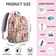 thumbnail image 6 of Poodle and Flowers Floral Backpack Backpack for School,Cute School Bag,Schoolbag with Adjustable Shoulder Straps & Padded Back,13.8"x11.4"x6", 6 of 6