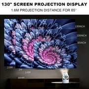 BDQ HY-300PRO-KTV Mini Portable Projector with 180° Stand, 4K Support, Bluetooth, WiFi 6 – Home Theater Video Projector for Phone, PC, Laptop