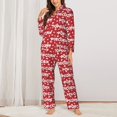 thumbnail image 2 of Fotbe Popcorn2 Conjunto de Pijama de Manga Larga para Mujer con Estampado, Ropa de Dormir de 2 Piezas, Conjunto de Casa Suave y Cómodo con Bolsillos-X-Large, 2 of 7