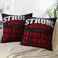 thumbnail image 4 of LALILO Throw Pillow Covers Strong Whiskey Font With Vintage Font Vintage Cushion Cover 18" x 18", 2 Pack, 4 of 6