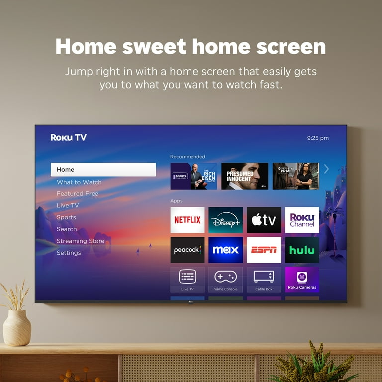 Roku Smart TV 2025 – 65-Inch Select Series, 4K HDR TV – Roku