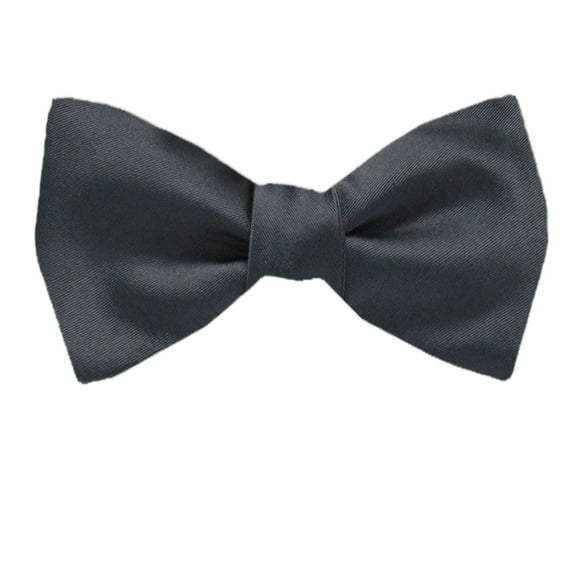 Buy Your Ties - PBT-ADF-29 - Men's Pre-tied Formal Tuxedo Solid Color Satin Bow Tie Charcoal