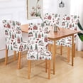 thumbnail image 2 of Yayeee 2 Pack Dining Chair Covers Stretch Parson Chairs Slipcovers Seat Protector, Red Nordic Christmas, 2 of 6