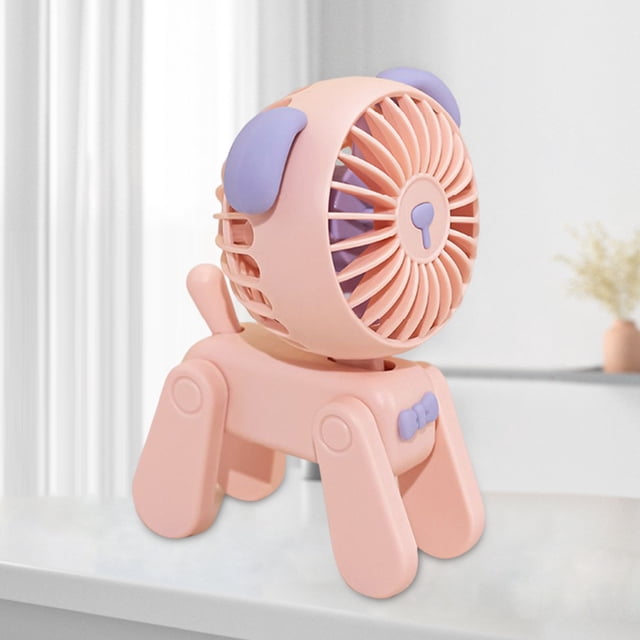 Mini Ventilador De Carga Usb Bonito ventilador para perros y mascotas, ventilador de mano silencioso para ahorro de electricidad para exteriores (rosa) Ndcxsfigh libre de BPA