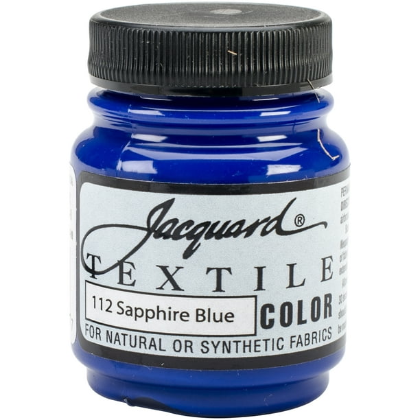 Jacquard Produits Jacquard Peinture de Tissu de Couleur Textile 2,25 Onces, Bleu Saphir