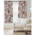 thumbnail image 2 of Pink Spring Floral Blackout Curtains for Bedroom Living Room Darkening Curtains 84 Inch Length 2 Panels Set Summer Botanical Vintage Birds Window Curtain Window Treatment Grommet Drapes 42"x84", 2 of 9