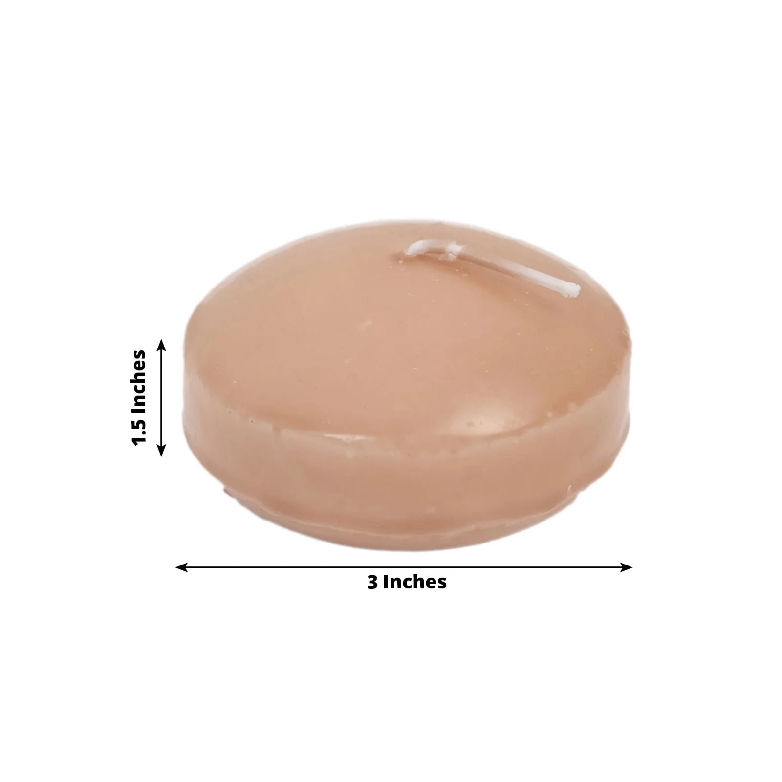 Balsa Circle 12 Beige 3 in Round Unscented Floating Candles Dripless Wax Discs Party Wedding Table Centerpieces Event Decorations Supplies