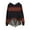 A01 Black, variant on Women's Crewneck Sweatshirts Imitation Knitted Hooded Sweaters 2025 Fall Winter Long Sleeve Tops Fashion Retro Printed Hoody Jackets Casual Loose Pullover Outwears with Pocket
