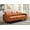 Cognac Tan, variant on Leisuremod Chester Modern Leather 3 Seater Sofa With Birch Wood Base Mid Century Living Room Couch (Black)