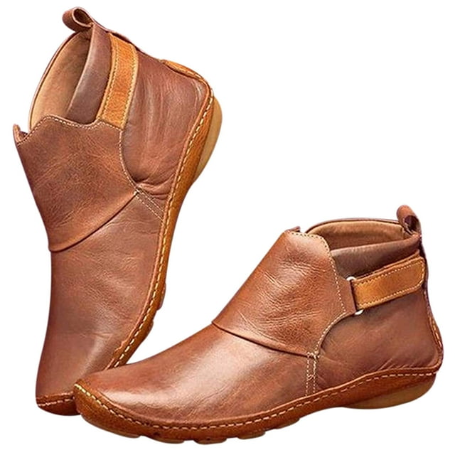 CAROOTU Arch Support Unisex Boots Upgraded Version Slip Resistant Snow Boot Casual Fashion Flat Boots for