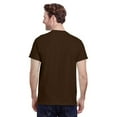 thumbnail image 3 of Gildan Heavy Cotton Crewneck T-Shirt, Short Sleeve Classic Fit Tee for Men, Dark Chocolate, S, 3 of 5