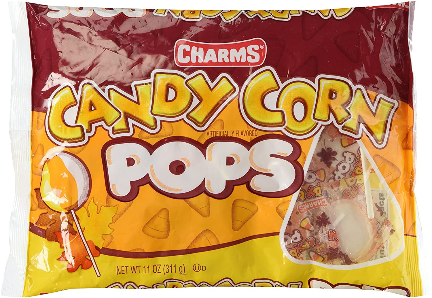 Charms Candy Corn Pops 11 oz bag (Pack of 2)