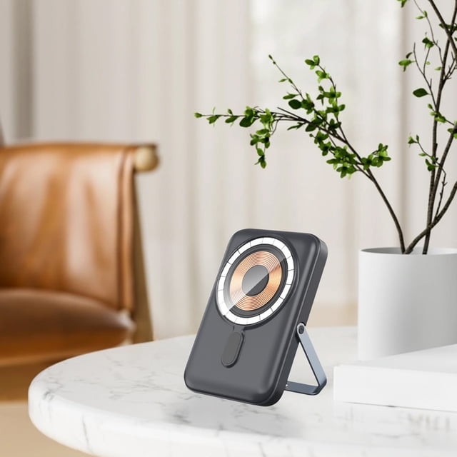 TIMIFIS Kitchen Gadgets Magnetic Rechargeable Magnetic Wireless Thin Fast Charging Charging Treasure with Bracket Small and Convenient with Cable Back Clip Mobile Power Kitchen & Dining