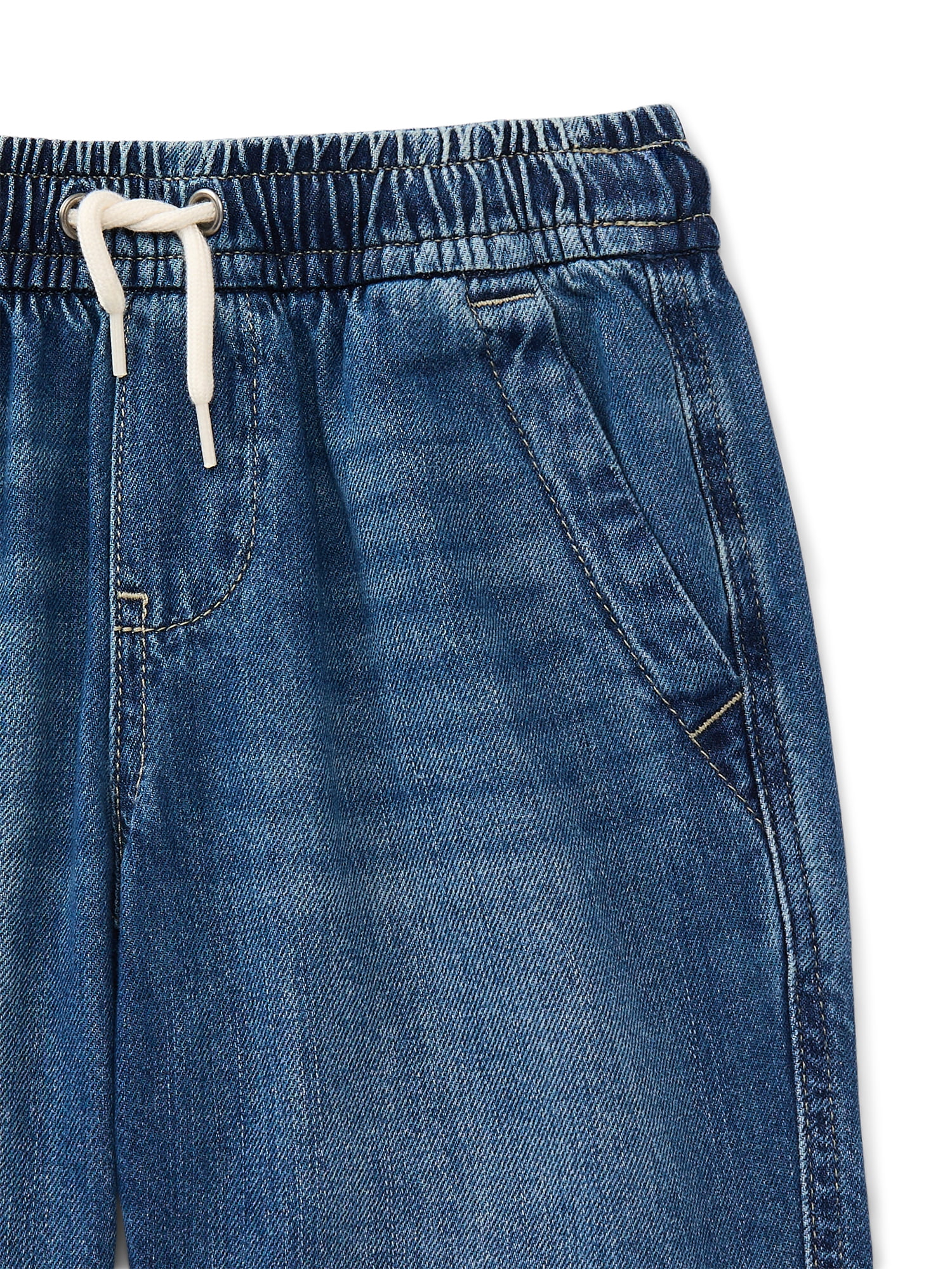 Wonder Nation Boys' Pull On Denim Shorts, Sizes 4-16 & Husky