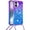 Purple Blue, variant on Quicksand Phone Case for iphone 16 Plus with Breakaway Safety Clip Gradient Color Phone Case Adjustable Neck Lanyard