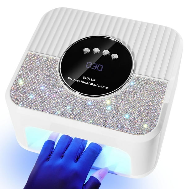 Lámpara LED UV para uñas LimeGirl Professional con 4 temporizadores, 45 perlas