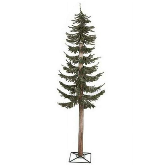5 ft. Flocked Pine Tree - Green - 5'