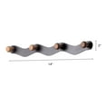 thumbnail image 2 of REGALWOVEN 1 Pcs Coat Rack Wall Mount, Metal Wood Coat Hook, Hat Rack, Wall Hooks for Hanging with 4 Hooks for Entryway, Bathroom, Bedroom Blue, 2 of 7