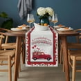 thumbnail image 2 of Valentine's Day Table Runner - 90 Inch Long, Kitchen Dining Table Runner Dresser Scarves, Red Truck Love Heart Roses Romantic Floral Farmhouse Decor for Coffee Tables Wedding Party Banquet, 2 of 8