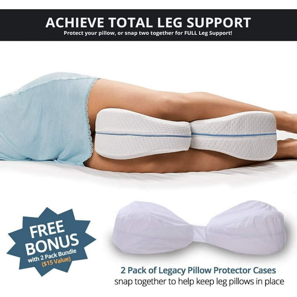 Legacy Leg Pillow for Back, Hip, Legs & Knee Support Wedge & Sciatica Nerve  Pressure 