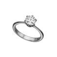 thumbnail image 3 of 9.00MM D-F VS Moissanite Ring (2.26 ct Moissanite Weight, 2.70 ct dew) Classic 6 prongs 14K Gold, 3 of 3
