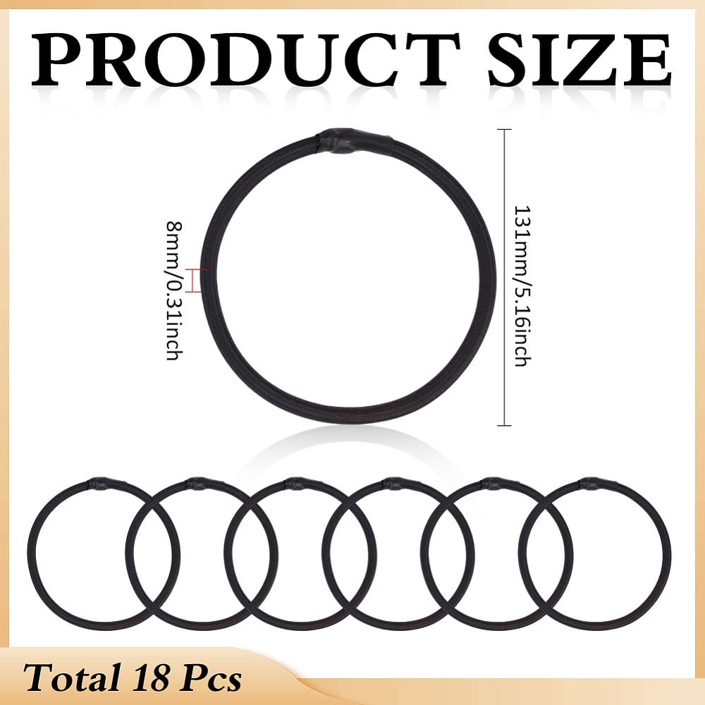 18 Pcs Trampoline Bungee Cords 5.1 inch Replacement Elastic Rope High Jump Bungee Cord Heavy-Duty Elastic Trampoline Ropes