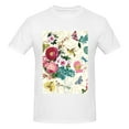 thumbnail image 4 of Bingfone Bird Butterfly Rose Men'S Loose Fit Short-Sleeve Pocket T-Shirt, 4 of 7
