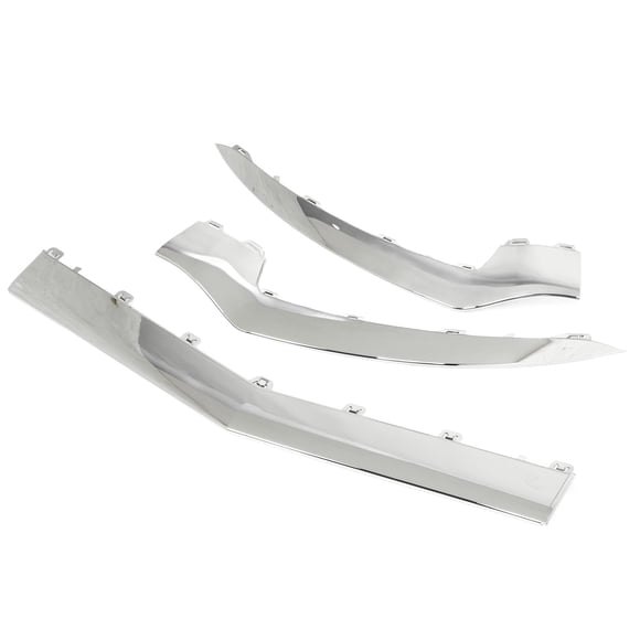 Car Front Body Kit, Impact Resistant Front Bumper Lower Molding Trim Left Middle Right 3pcs for Cars
