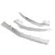 thumbnail image 5 of Kit del cuerpo delantero del automóril, 3 piezas de 3pcs del centro de la derecha izquierda de Ajuste directo de impacto resistente al paracetas delantero de moldeo inferior, 5 of 7