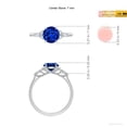 thumbnail image 5 of ANGARA Lab Grown 1.6 Ct Blue Sapphire Engagement Ring with Diamonds for Women in 14K White Gold (Size-7mm) | September Birthstone, Anniversary, Jewelry Gift for Women | Lab-Grown Blue Sapphire Ring, 5 of 8