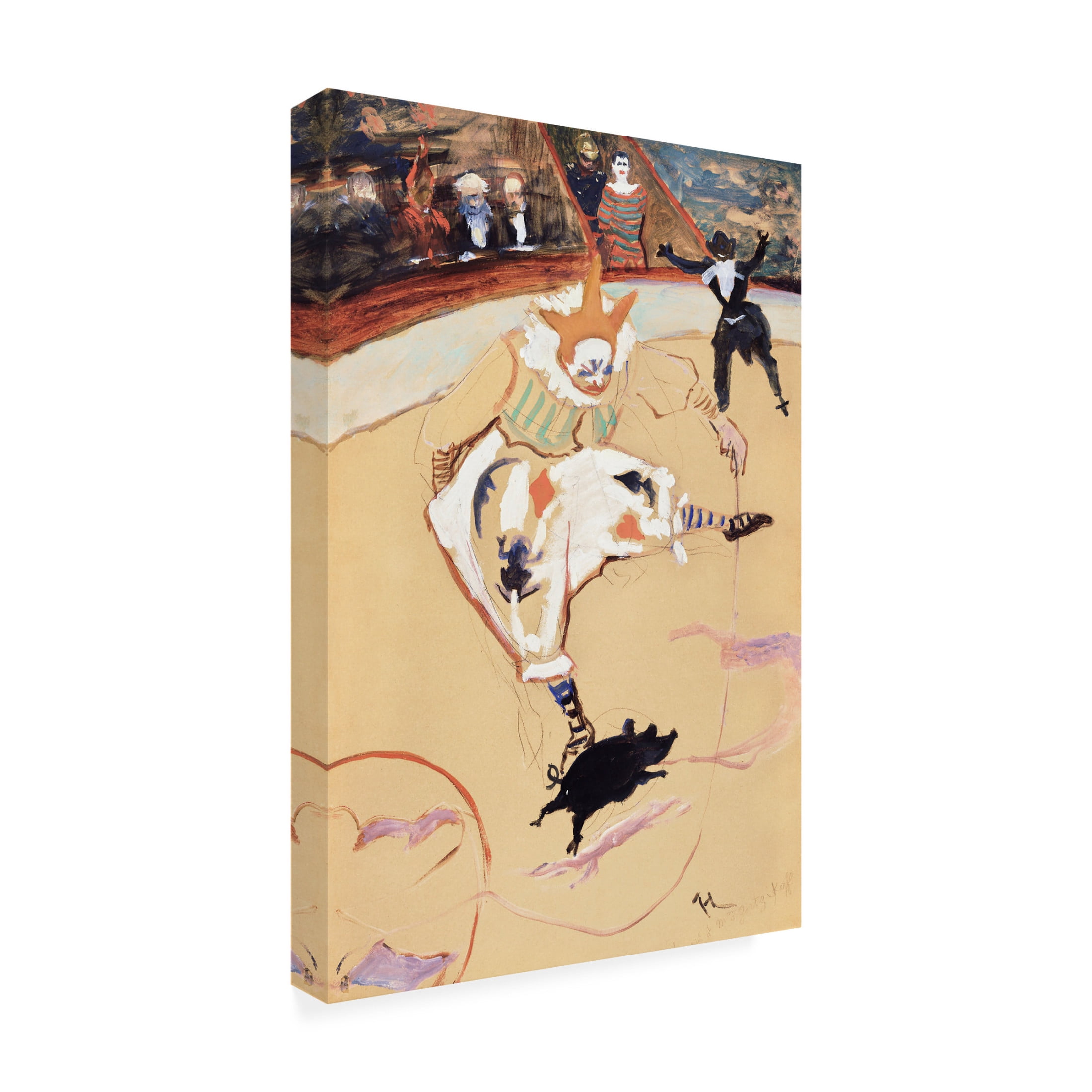 Trademark Fine Art Pictufy At the Circus Fernando Medrano With a Piglet ca. 1889 Canvas Wall Art