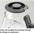 thumbnail image 5 of Electric Kettle with Tea Infuser, Compact 1L (4 Cups), 1500W, Removable Lid for Easy Cleaning, Boil-Dry Protection, Stainless Steel Filter, BPA Free, Auto Shut Off, Small, 5 of 5