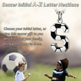 thumbnail image 2 of Tilga Initial A-Z Letter Soccer Necklace for Men - Charm Pendant With Stainless Steel Silver Chain 22inch - Personalized Gift, 2 of 6