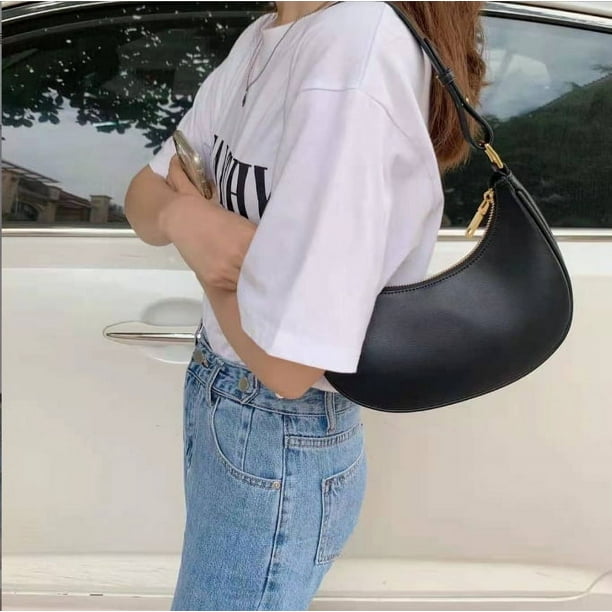 Bolso pequeño de estilo coreano, bolso de moda para mujer, bolso en forma de media luna, bolso de hombro para mujer, bolso de mano para mujer, bolso de axila de alta moda para mujer