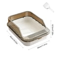 thumbnail image 3 of High Sided Cat Litter Box, 11"x17"x7" Deep Open Pan with Litter Scoop _ #08 _ D _ White, 3 of 6