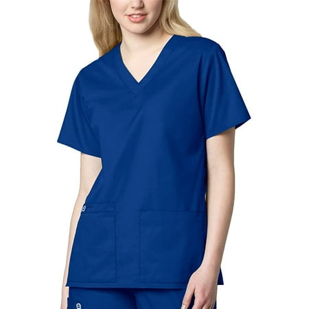 

WonderWink WonderWORK V-Neck Top Scrub Top Galaxy Blue 5XL
