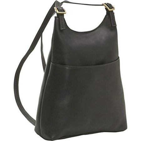 Le Donne Leather Classic Multi-Pocket Backpack - 15\" Full-Grain Colombian Leather, Black