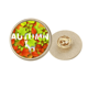 thumbnail image 1 of Broche de oro metálico circular, 1 of 3