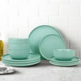 Mainstays Alessandra Mint 12Piece Stoneware Dinnerware Set